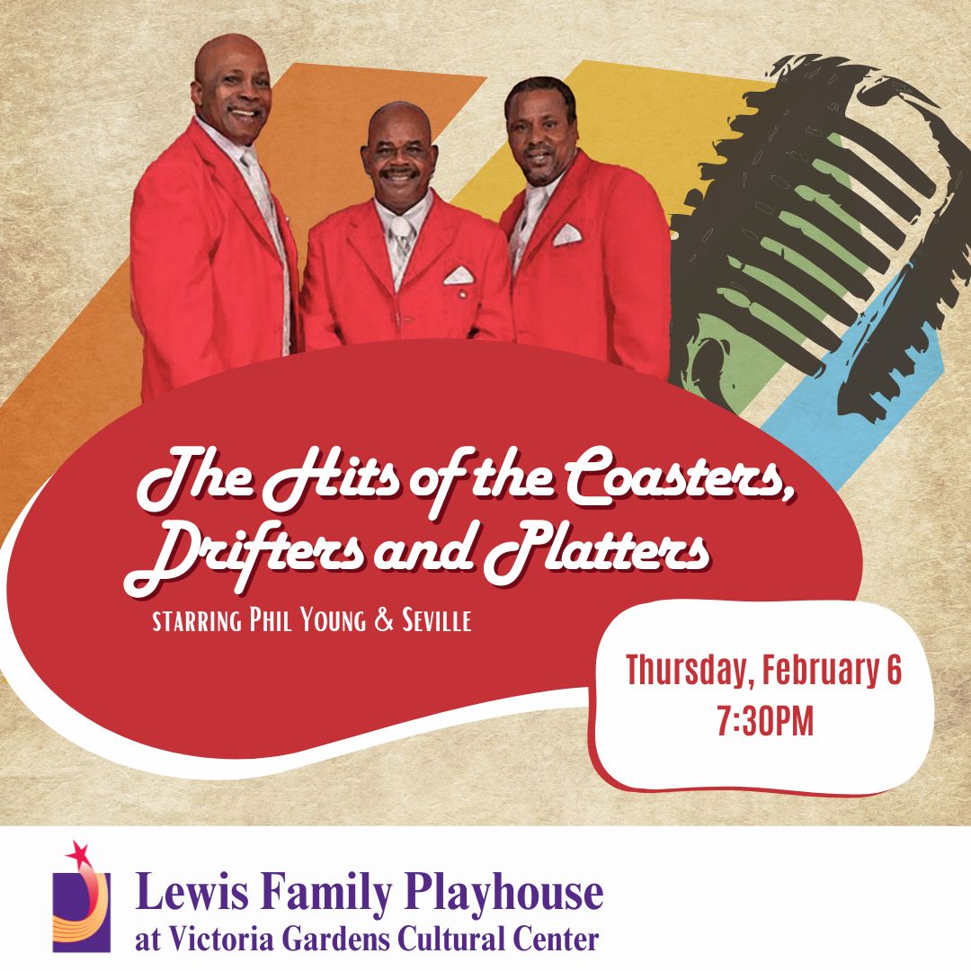 Three men in red suits The Hits of the Coasters, Drifters and Platters Thursday January 9