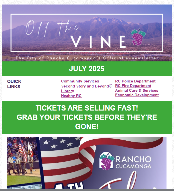 Off the Vine Newsletter July 2025