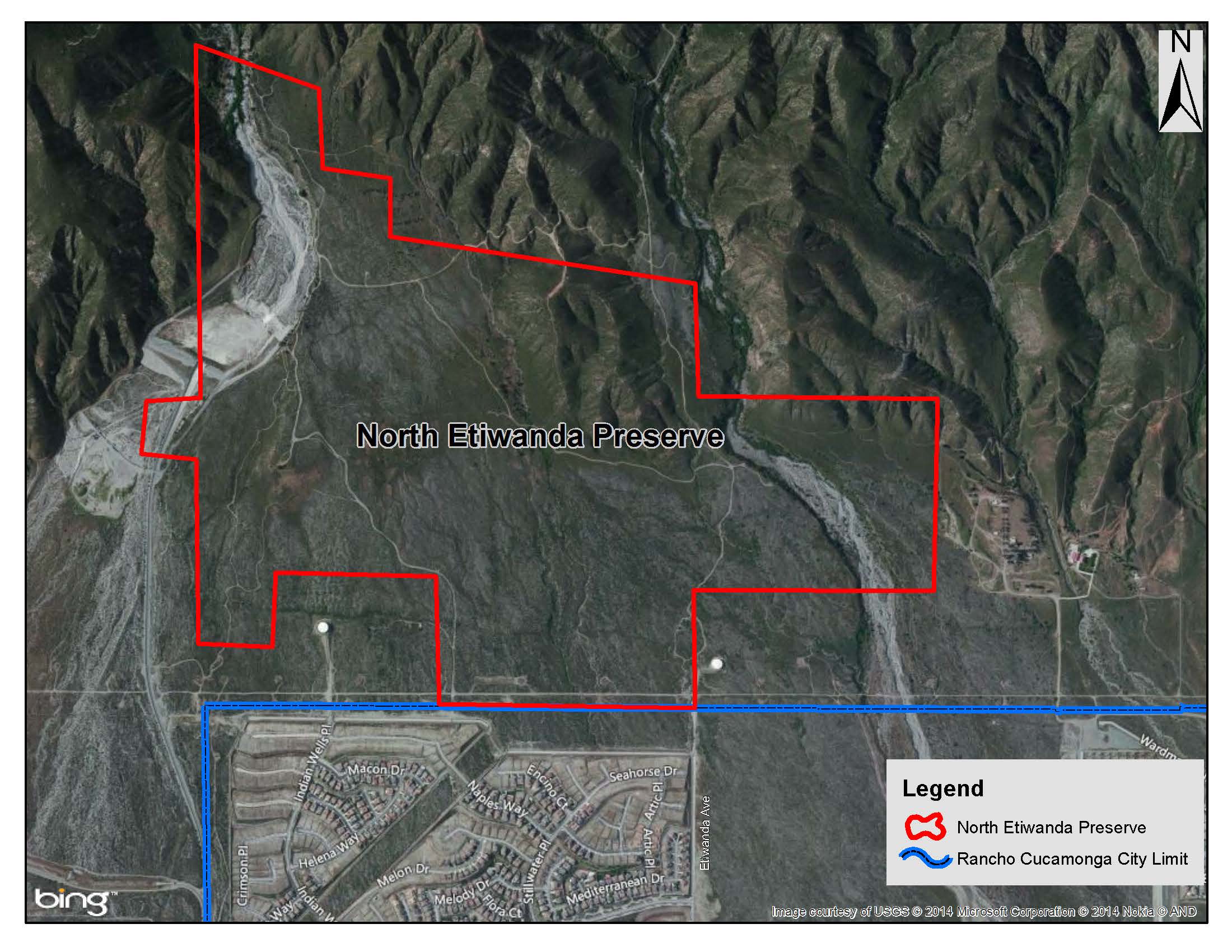 North Etiwanda Preserve Map