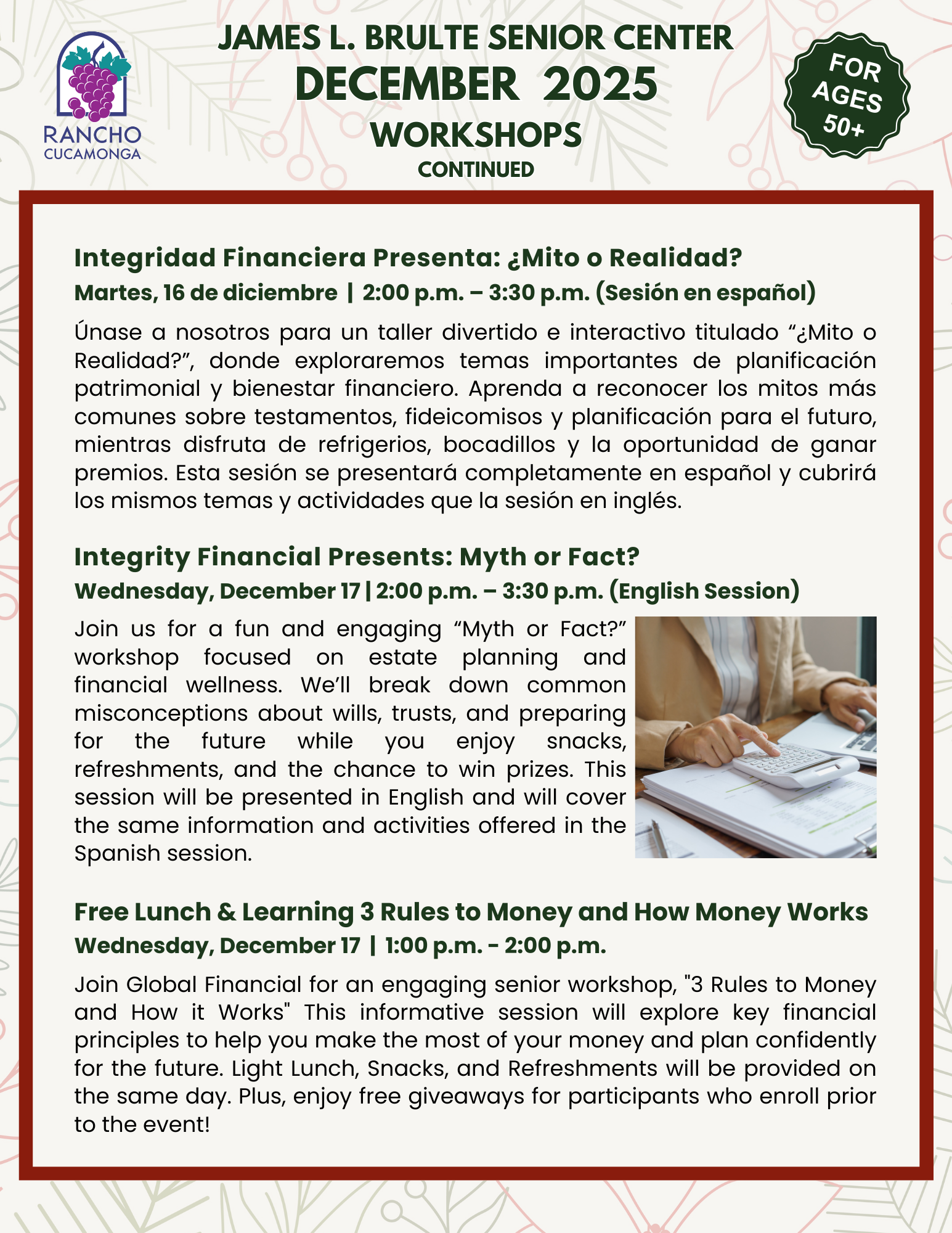 December 2025 Senior Workshops 2