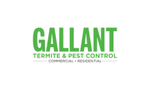 Gallant Termite & pest Control logo with green lettering