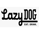 Lazy Dog logo in black lettering.