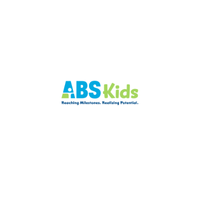 Blue and green text ABS Kids Logo