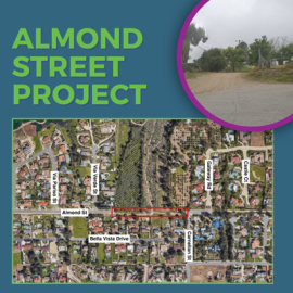 Almond Street Project graphic with map of area