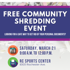 Flyer with Shred Event Information