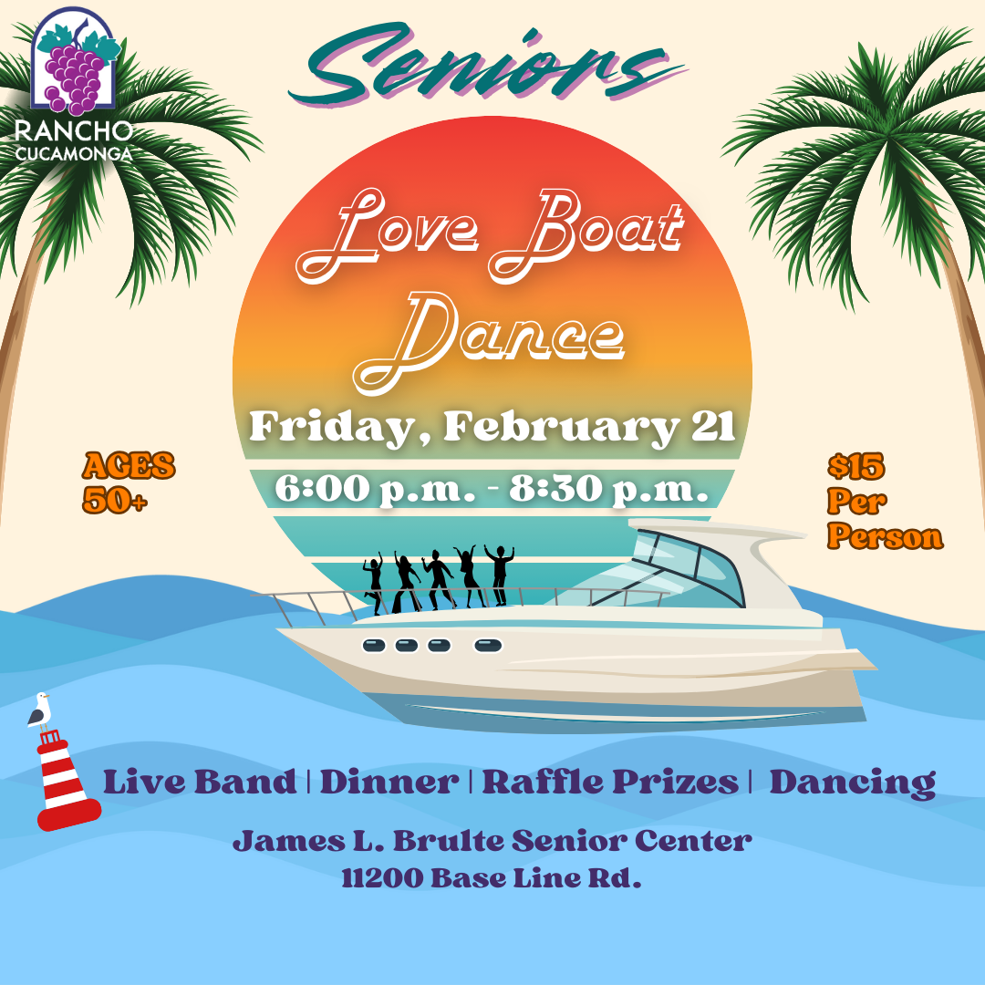 Sunset Ocean Graphic, Senior Love boat dance flyer