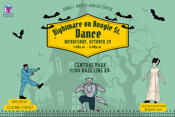 Nightmare on Boogie Street Dance. Wednesday, October 29, 4:00 p.m. - 6:00 p.m. Central Park 11200 Base Line Rd. Free entry, costume contest, Registration required RCpark.com.