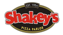 Black and Red logo. Shakey's Pizza Parlor logo