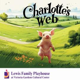 Charlottes Web Logo Pig in green field