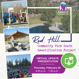 Red Hill Community Park water feature, playset, shade structure, concert in the park