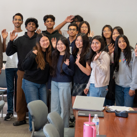 Youth Leaders waving hello